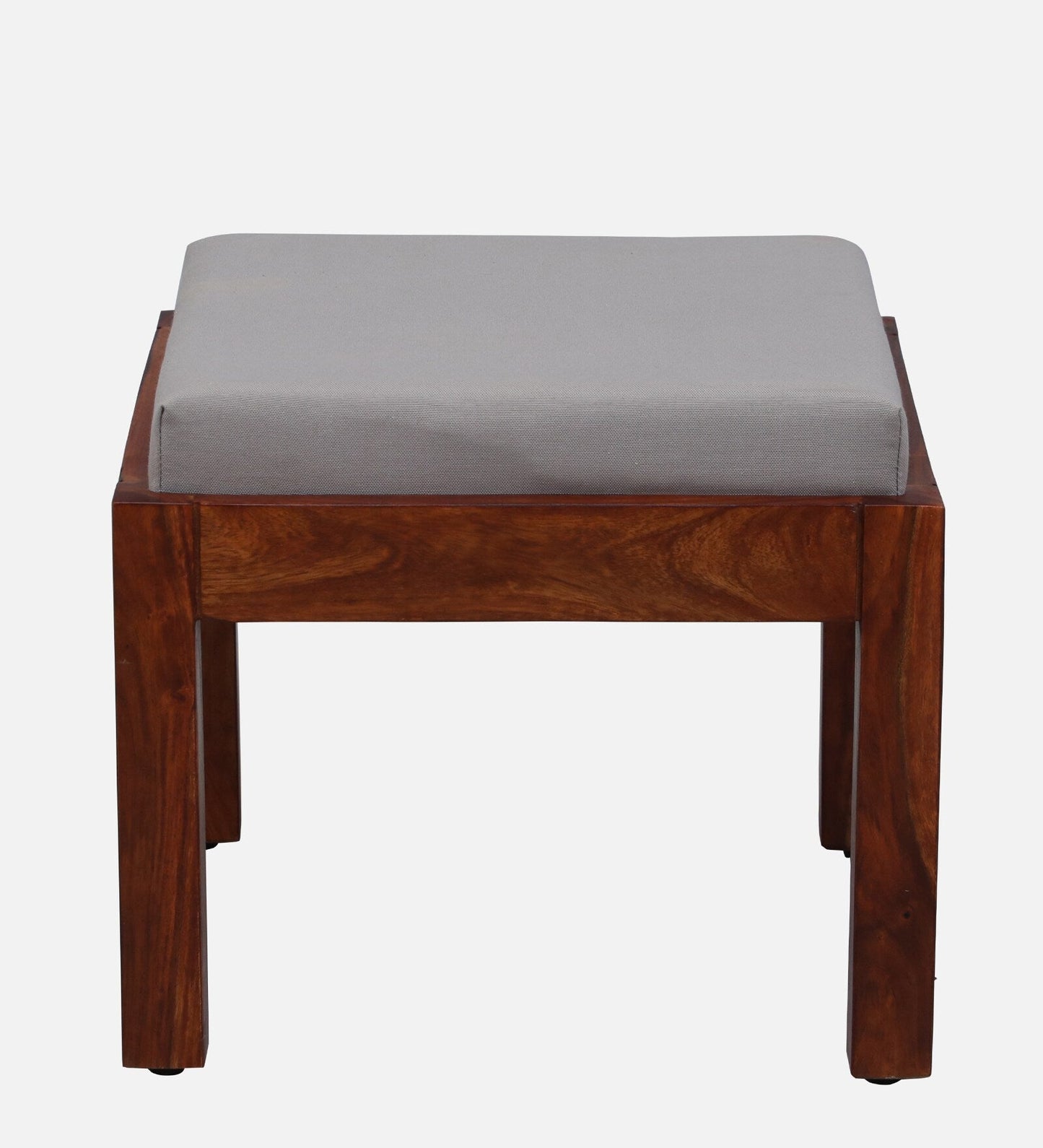 Sheesham Wood Nesting Coffee Table Set in Scratch Resistant Honey Oak Finish With Cushioned Stools