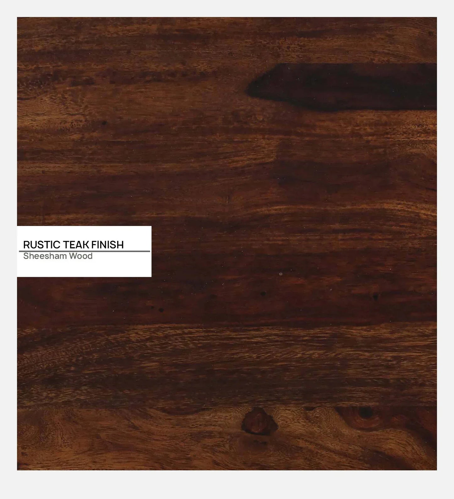 Solid Wood Writing Table In Rustic Teak Finish