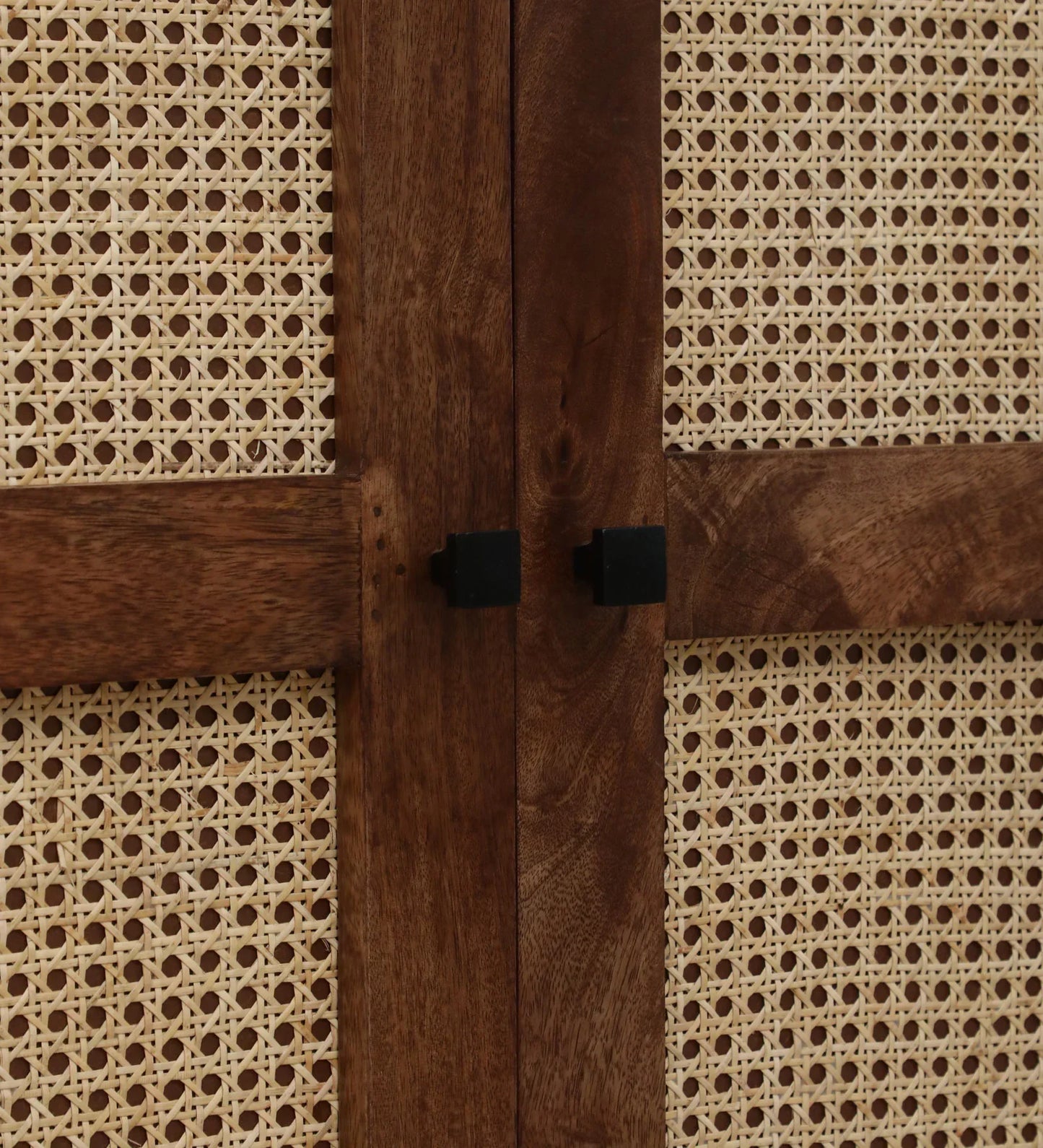 Mango Wood 2 Door Wardrobe In Rustic Teak Finish With Drawer