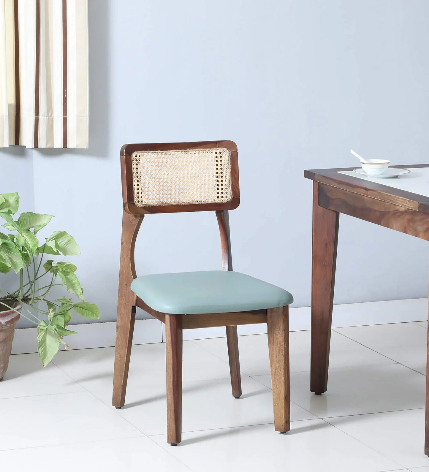 Sheesham Wood Dining Chairs In Scratch Resistant Provincial Teak Finish (Set Of 2 )