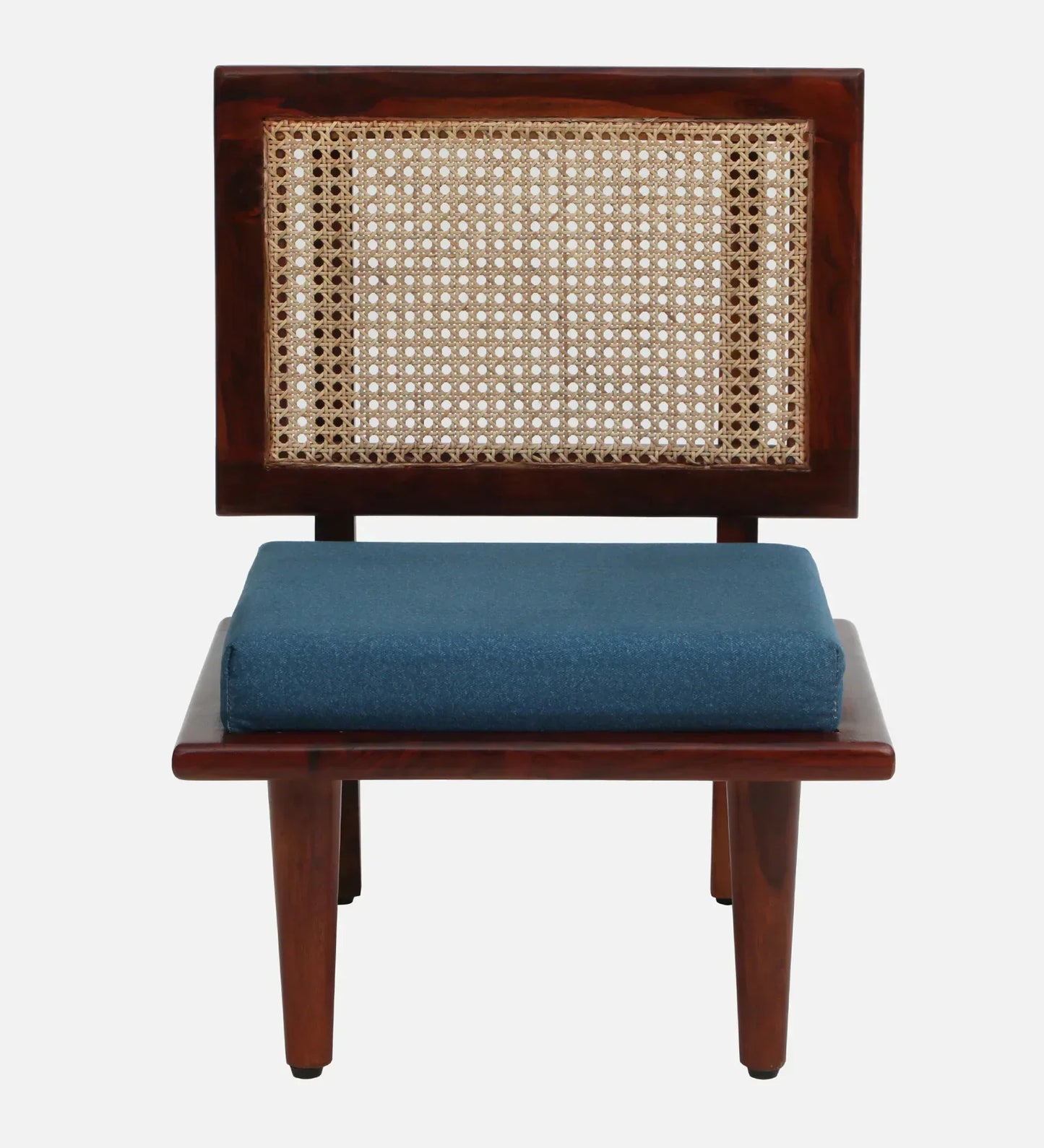 Sheesham Wood Slipper Chairs with Cushion In Honey Oak Finish