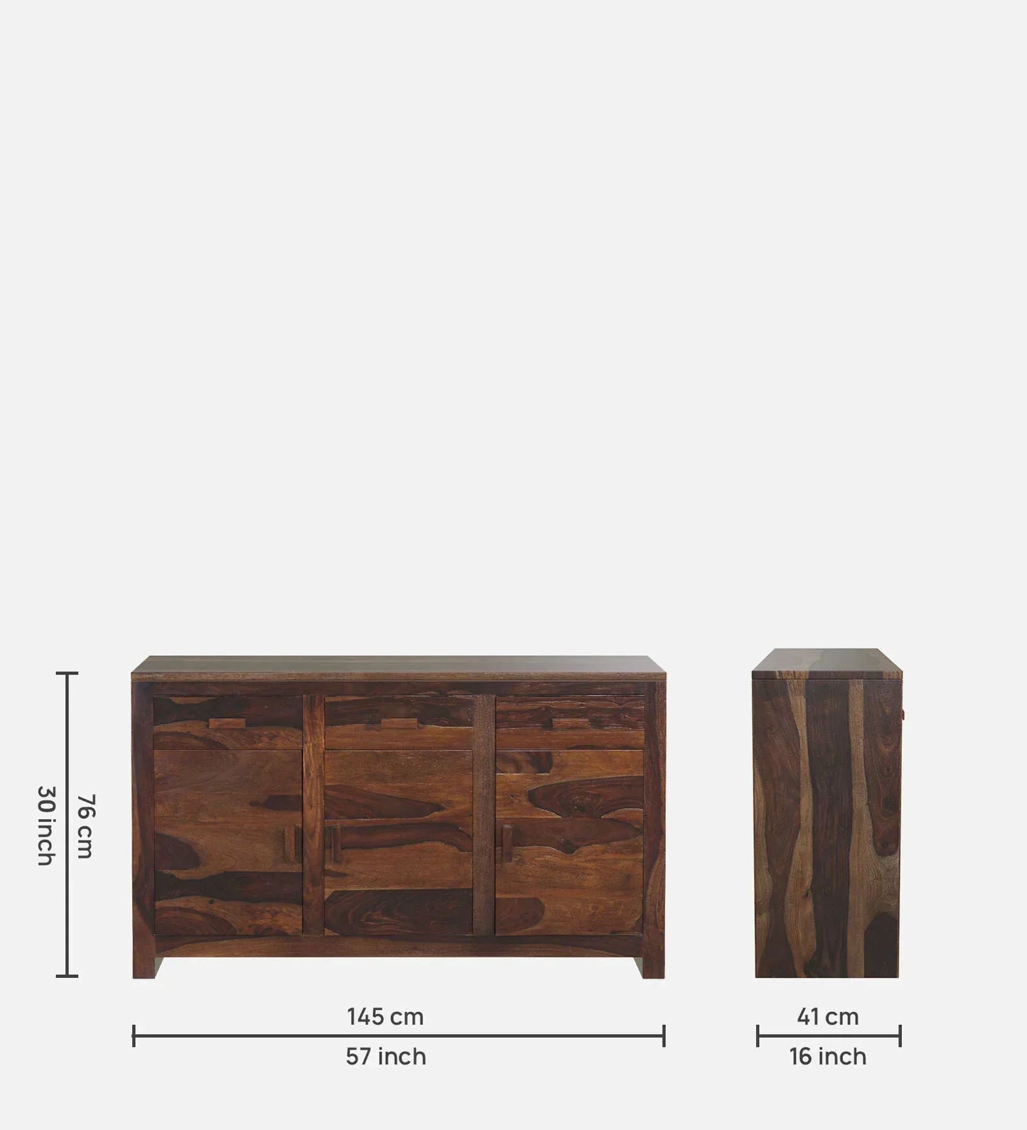 Sheesham Wood Sideboard In Provincial Teak Finish