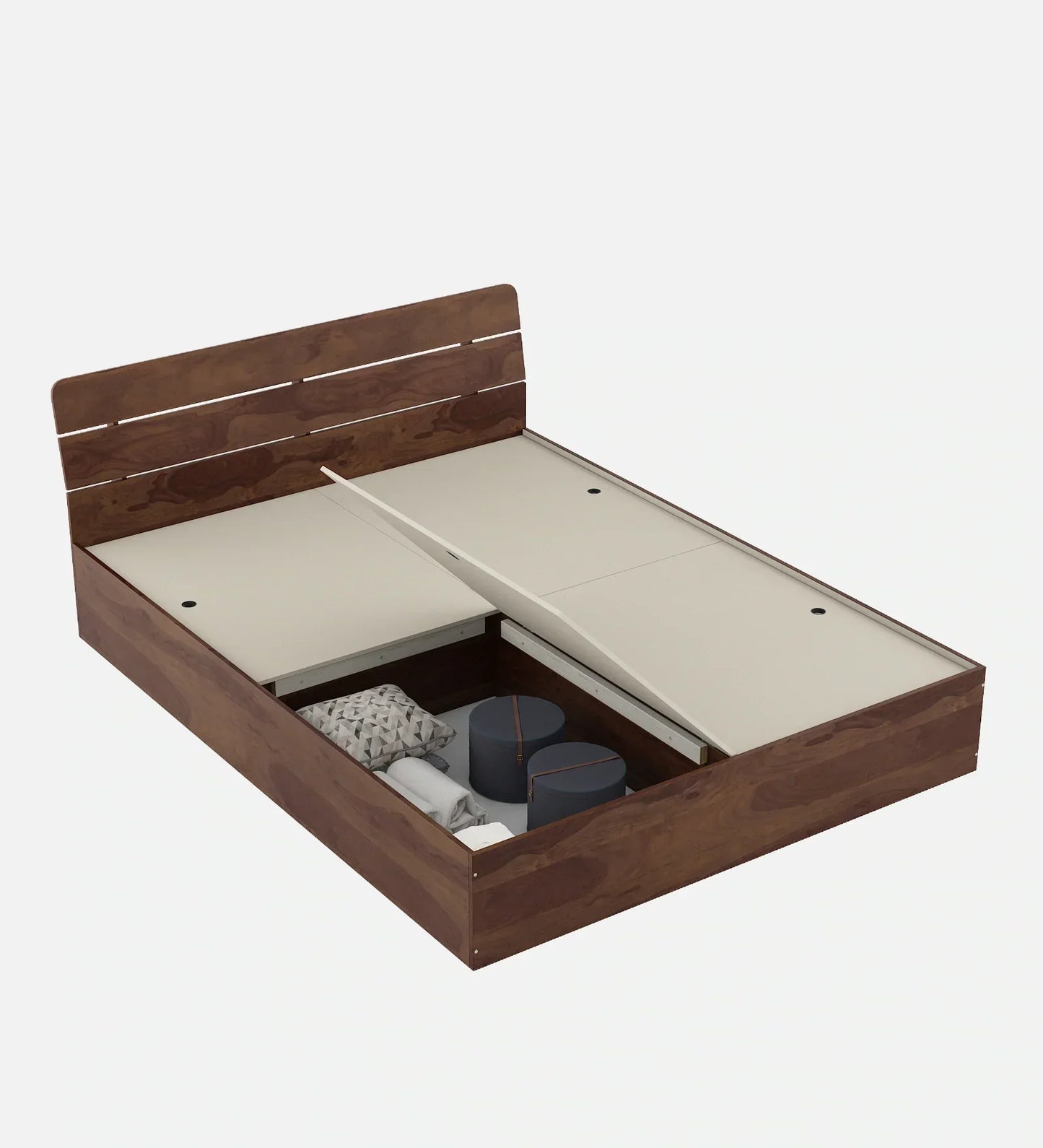 King Bed In Sheesham Finish With Box Storage