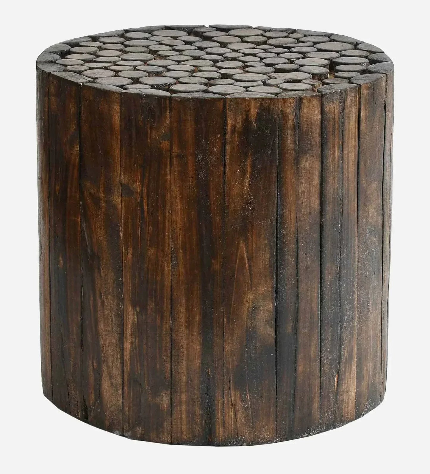 Solid Wood Foot Stool in Brown Colour