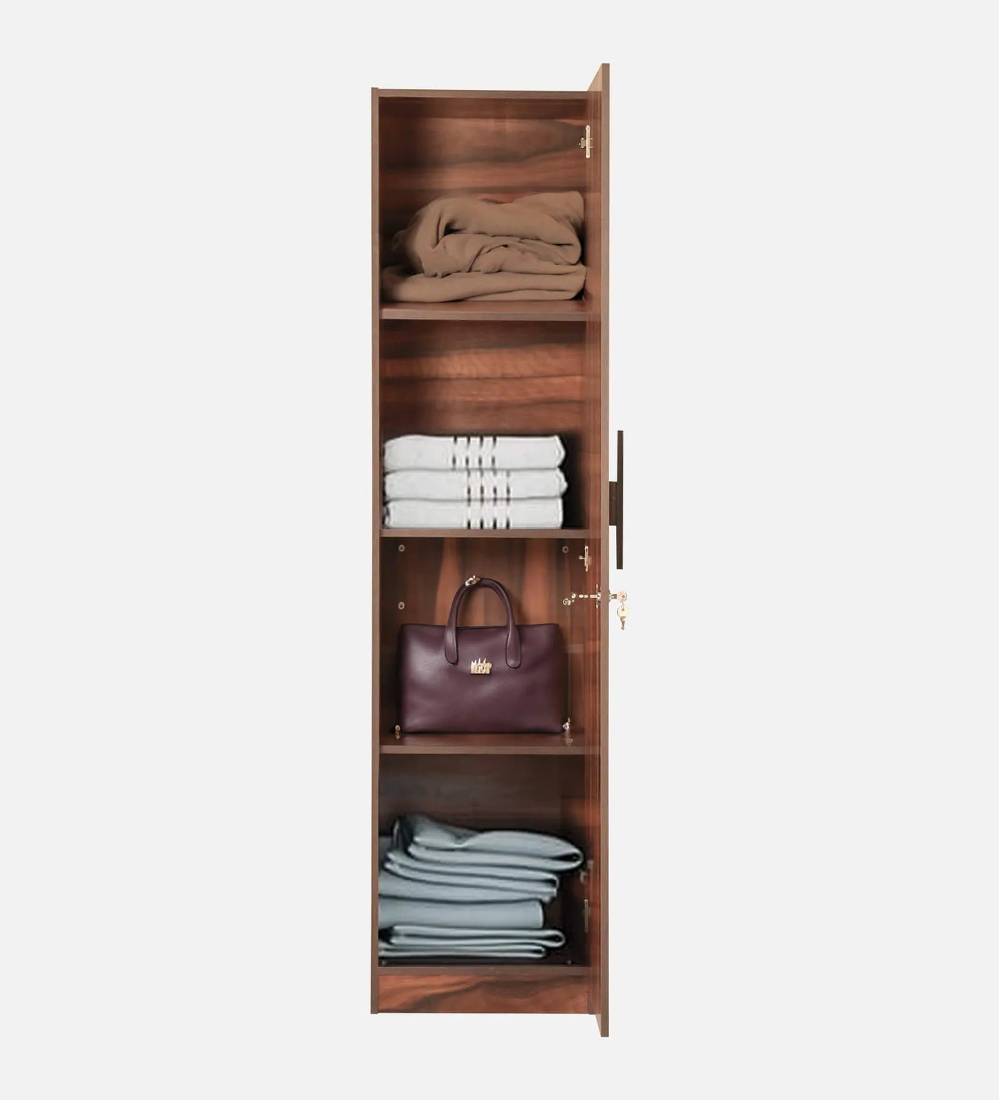 1 Door Wardrobe In Vintage Sheesham Finish