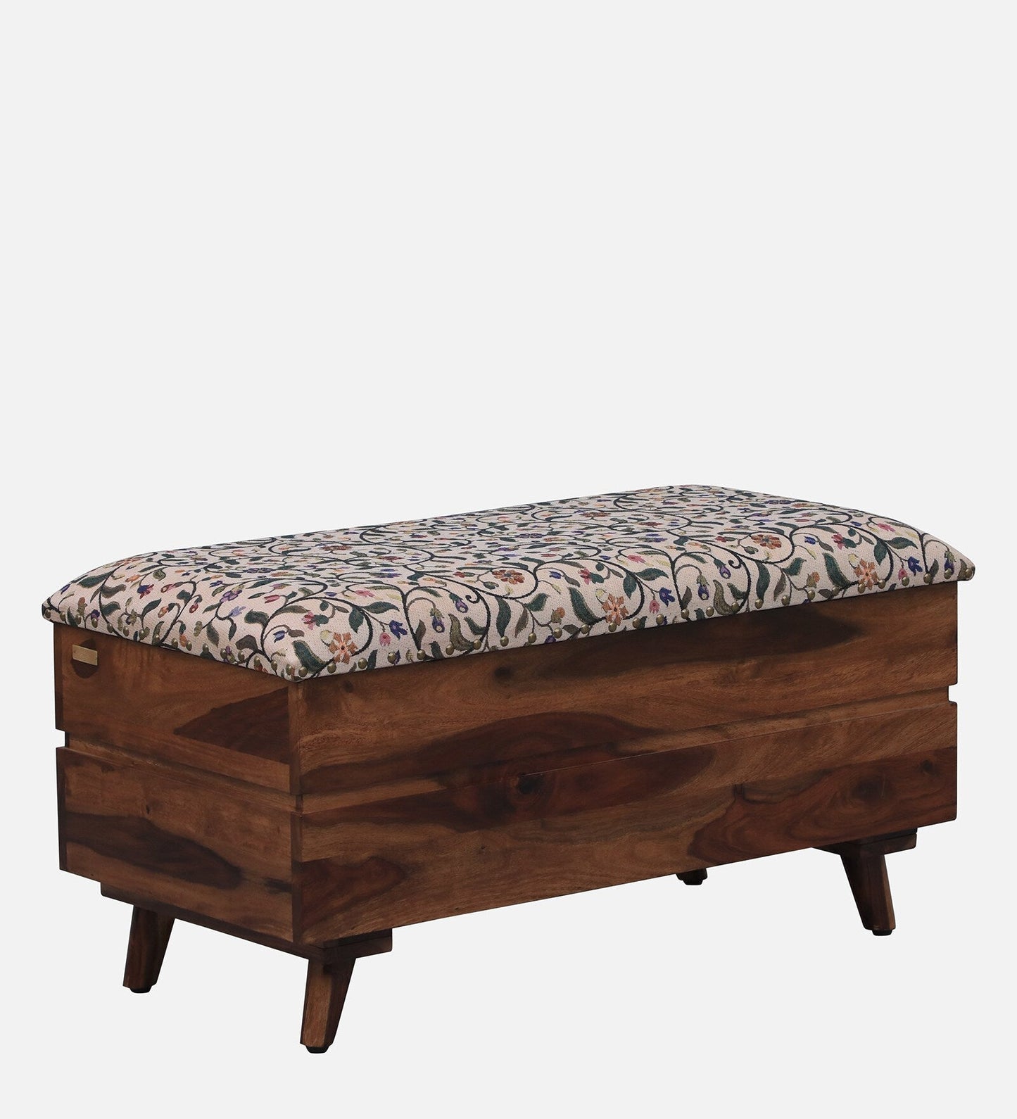 Sheesham Wood Trunk With Storage In Scratch Resistant Rustic Teak Finish
