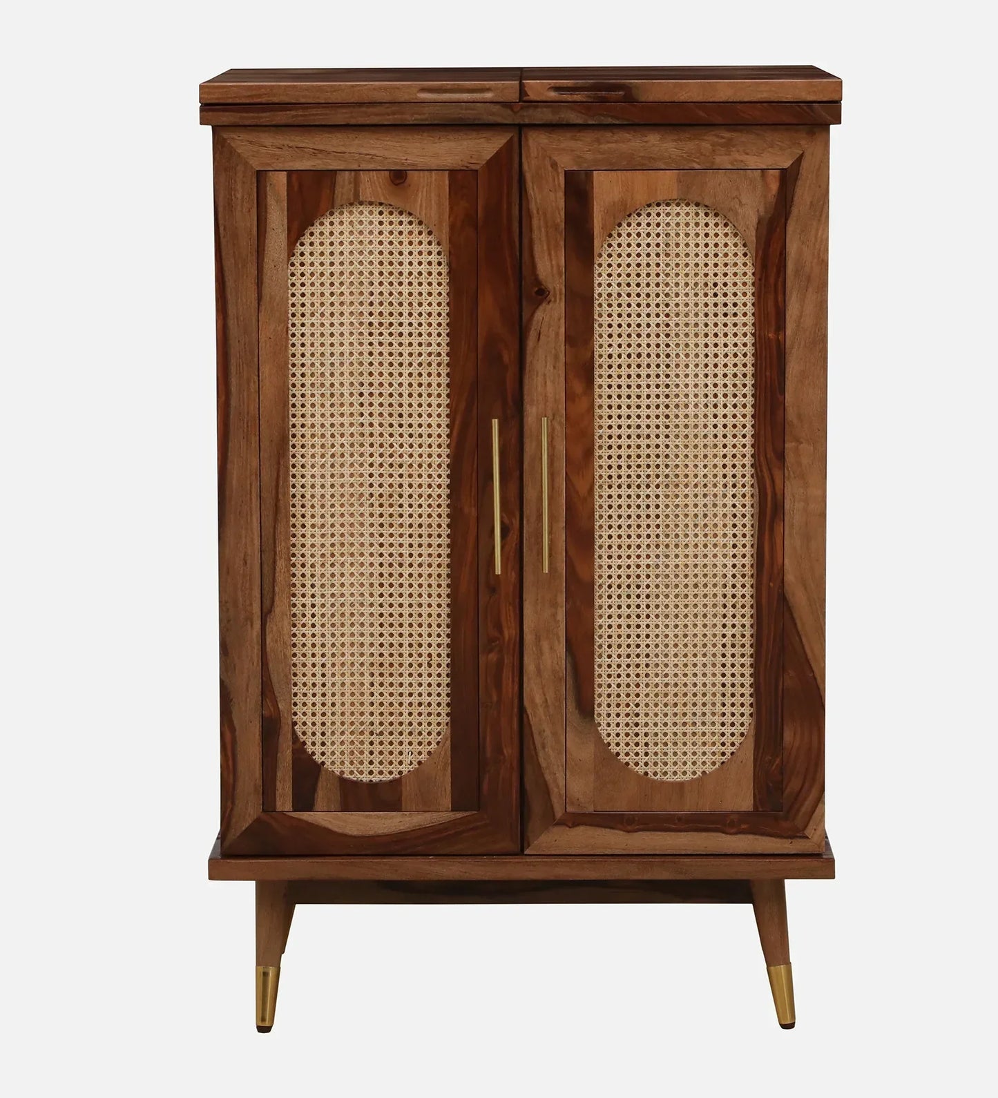 Sheesham Wood Bar Cabinet In Rustic Teak Finish