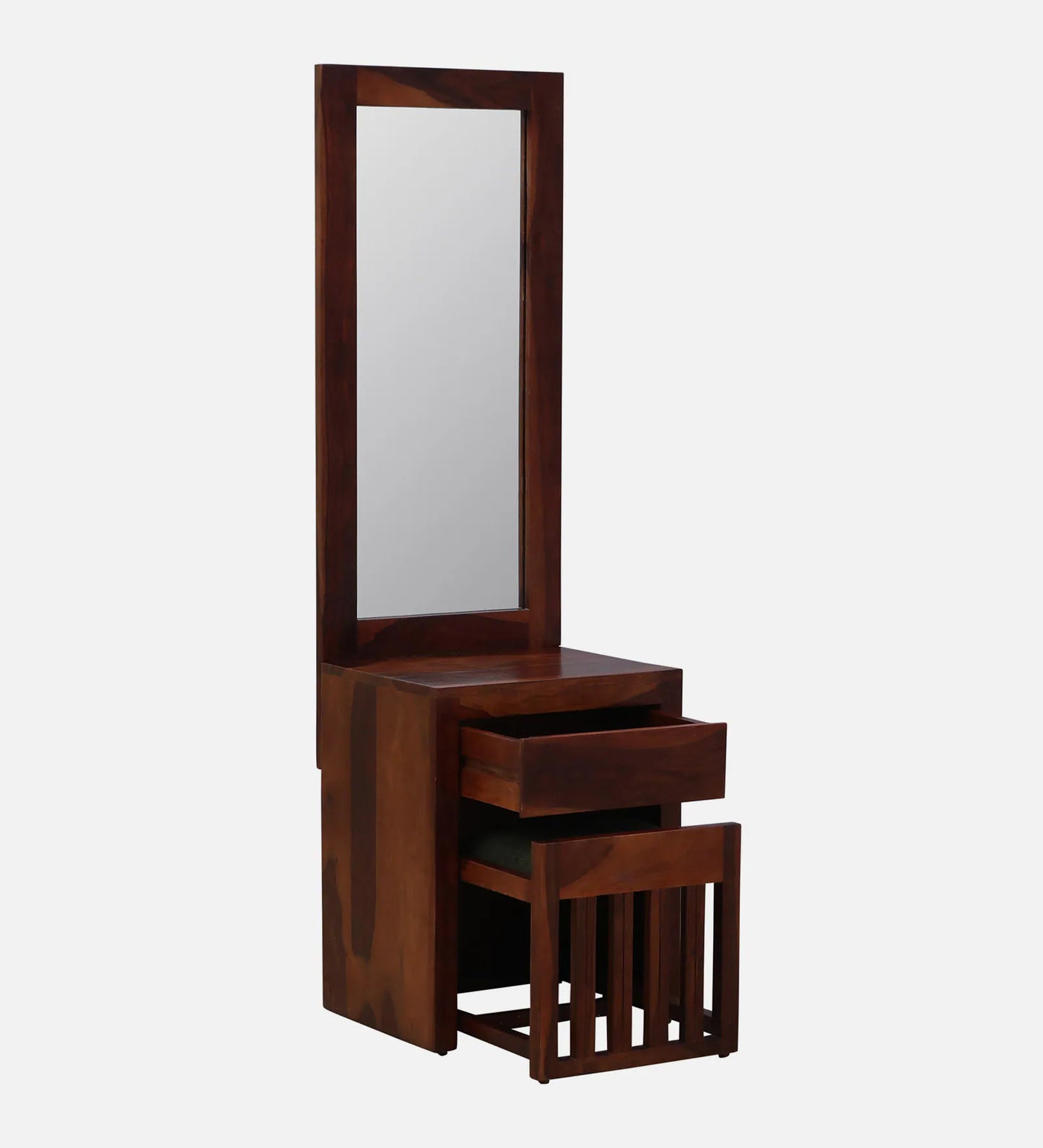 Sheesham Wood Dresser in Honey Oak Finish With Stool