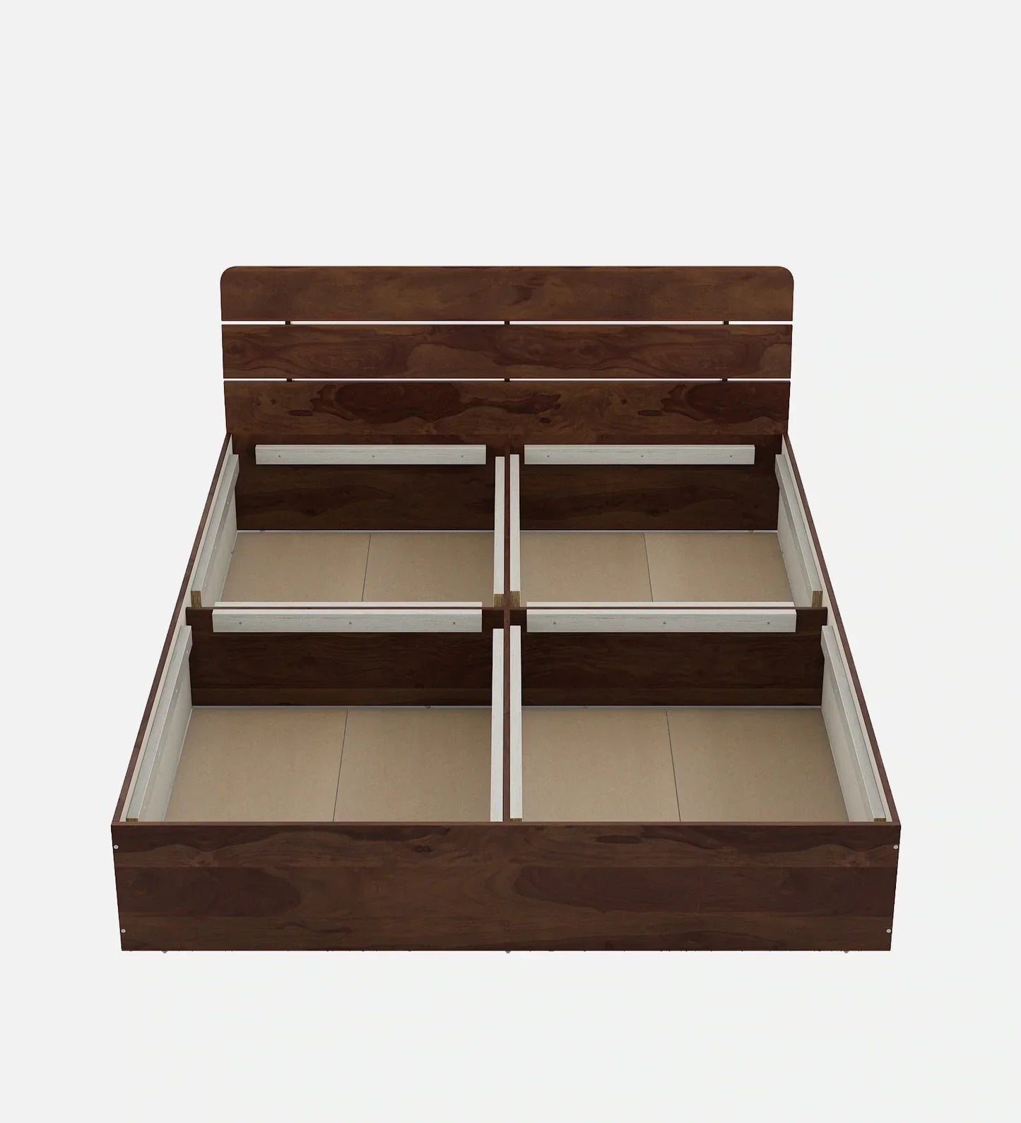 Queen Bed In Sheesham Finish With Box Storage
