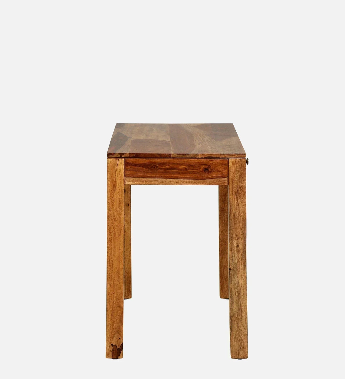 Sheesham Wood Writing Table in Scratch Resistant Rustic Teak Finish With Drawers