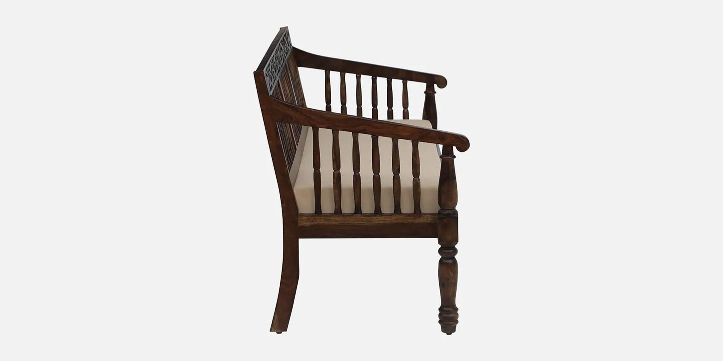 Sheesham Wood 3 Seater Sofa In Provincial Teak Finish