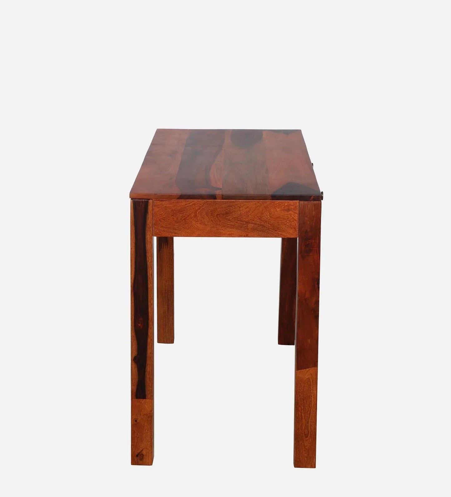 Sheesham Wood Writing Table in Scratch Resistant Honey Oak Finish With Drawers