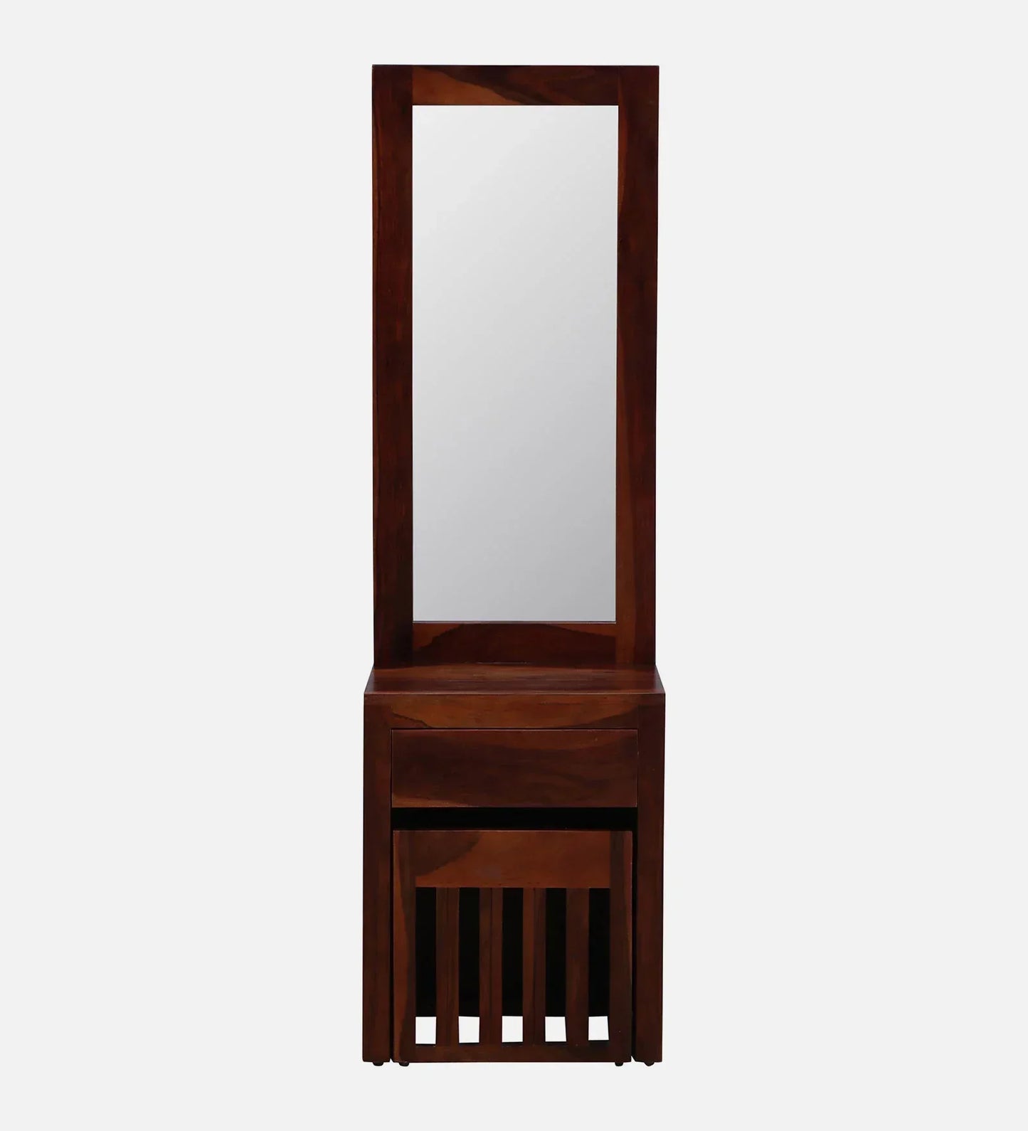 Sheesham Wood Dresser in Honey Oak Finish With Stool