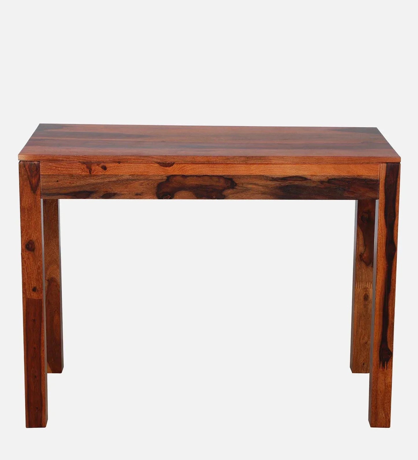 Sheesham Wood Writing Table in Scratch Resistant Honey Oak Finish With Drawers