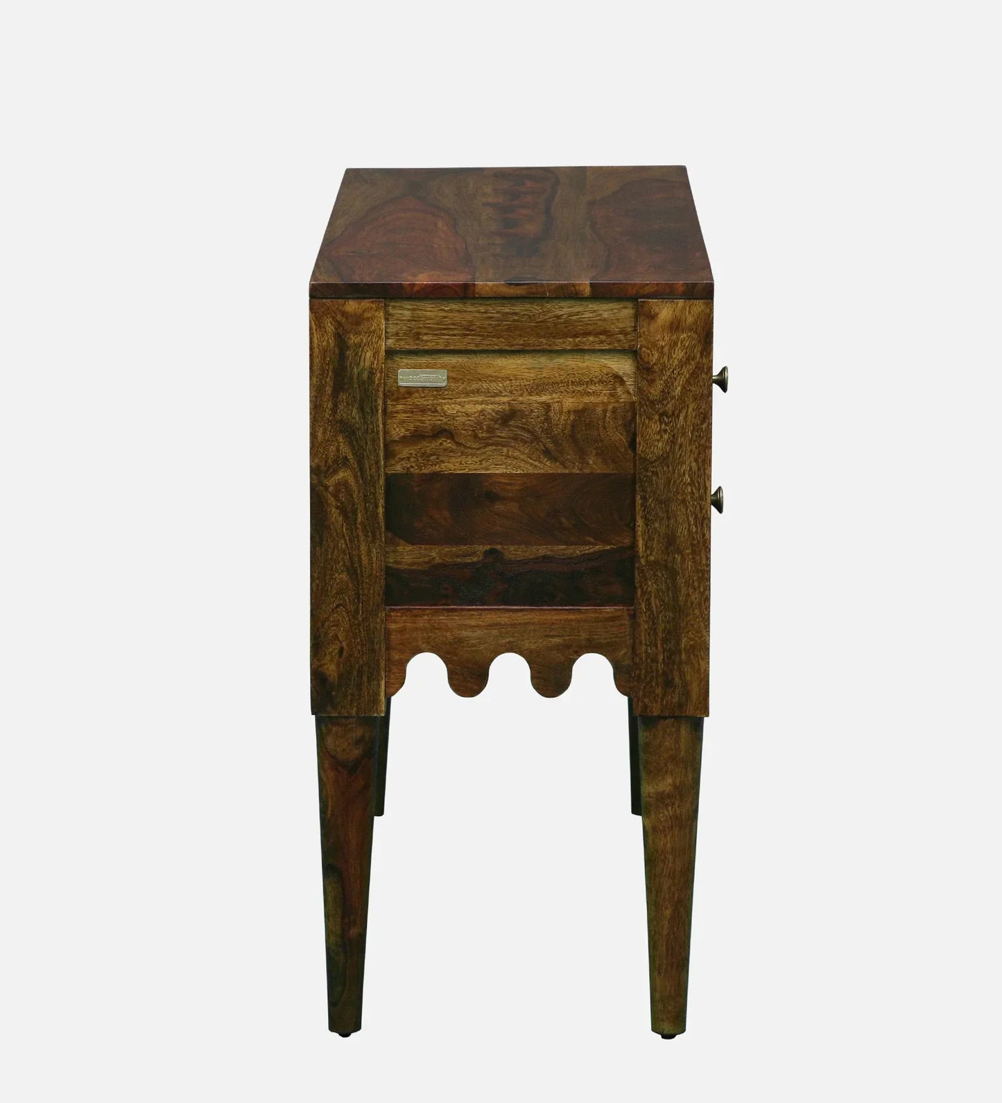Ravenel Sheesham Wood Two Drawer Console Table In Provincial Teak Finish