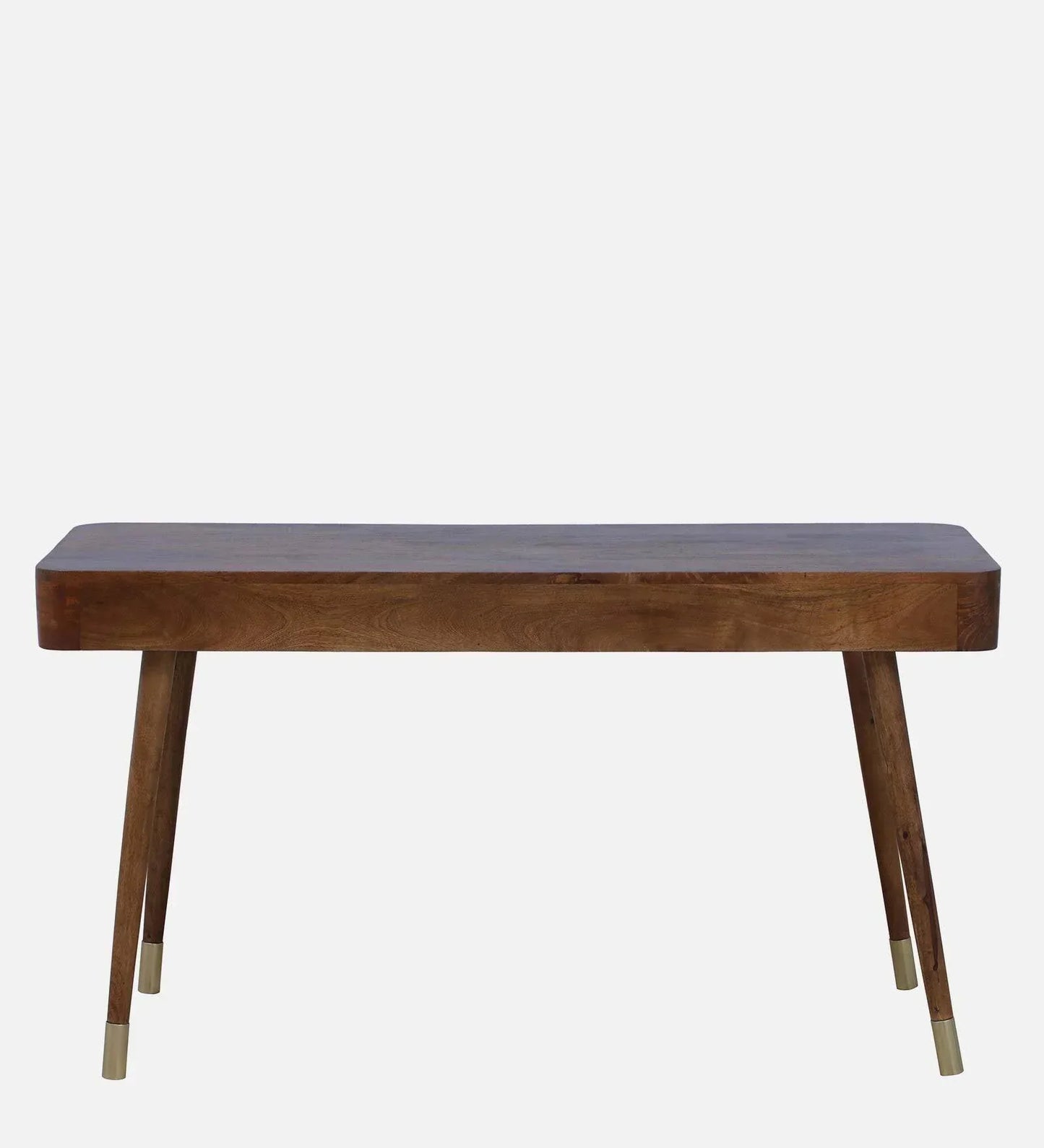 Solid Wood Writing Table In Rustic Teak Finish