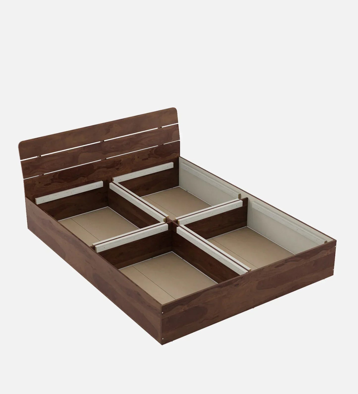 King Bed In Sheesham Finish With Box Storage