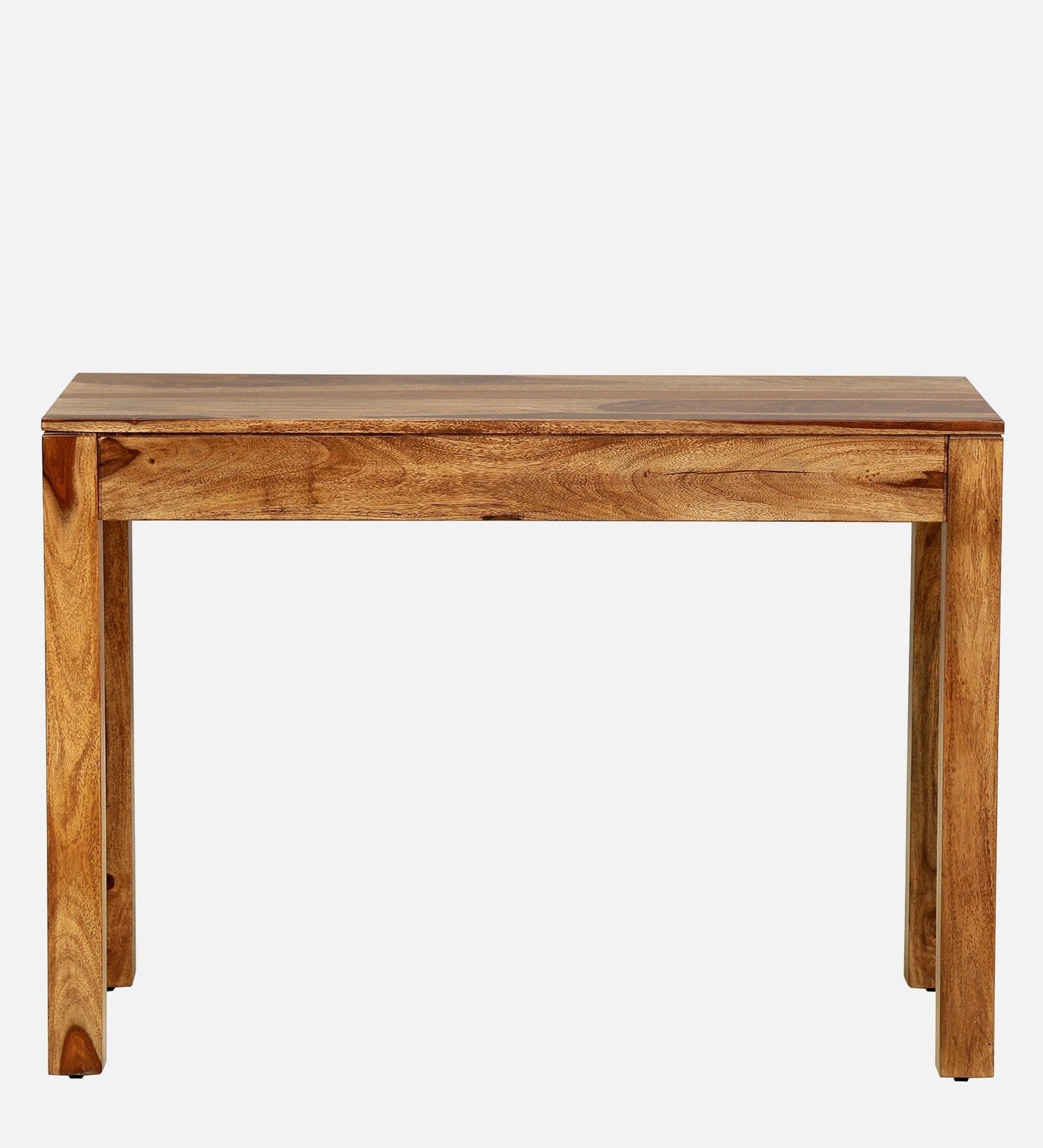 Sheesham Wood Writing Table in Scratch Resistant Rustic Teak Finish With Drawers