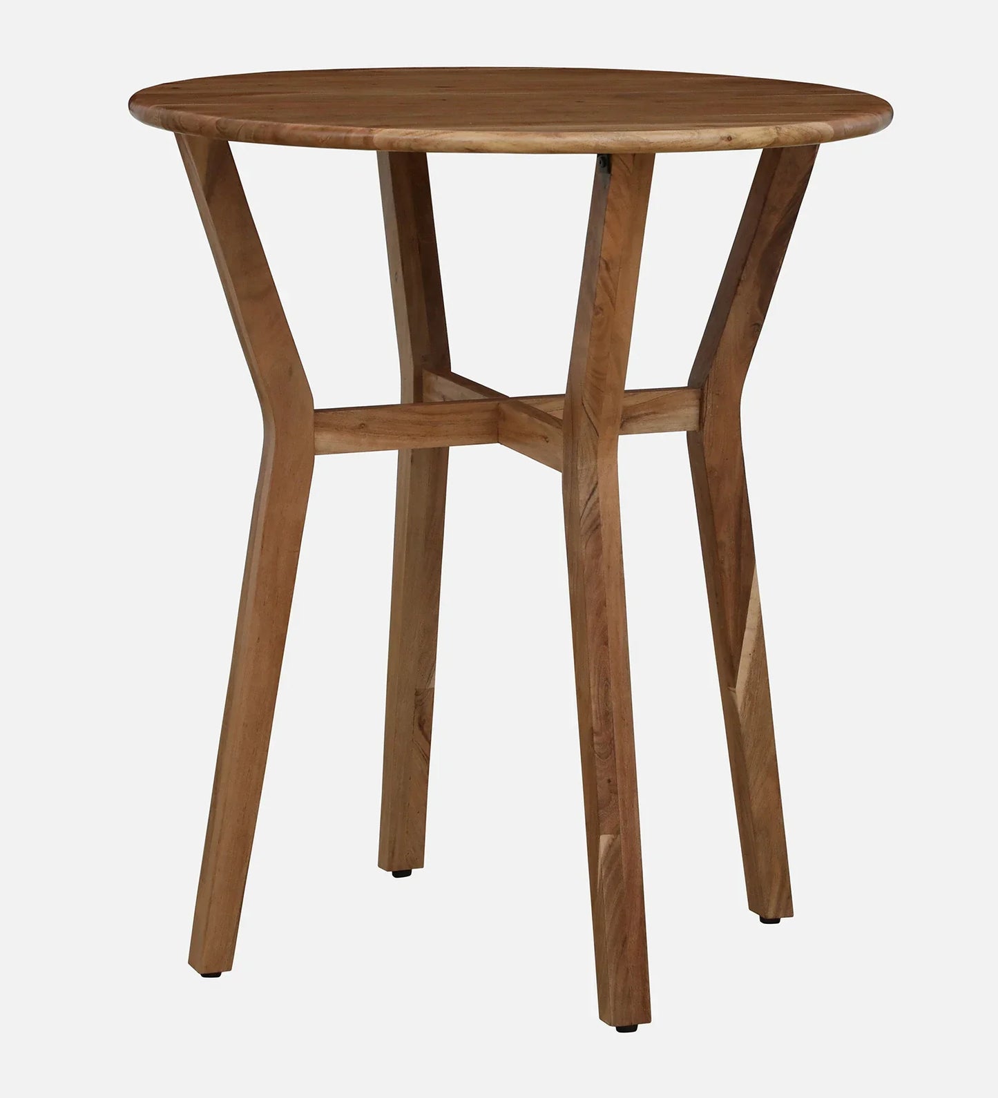 Wood 2 Seater Bar Table Set In Natural Finish