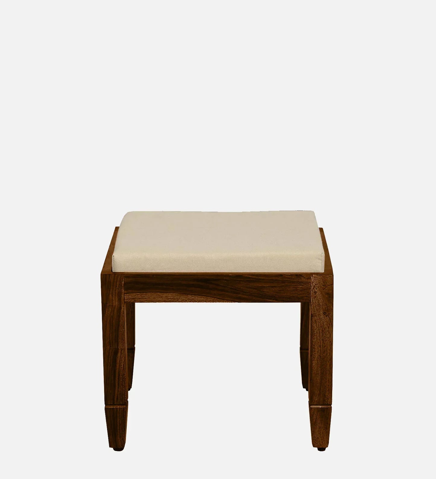 Sheesham Wood Nesting Coffee Table Set in Provincial Teak Finish With Cushioned Stools
